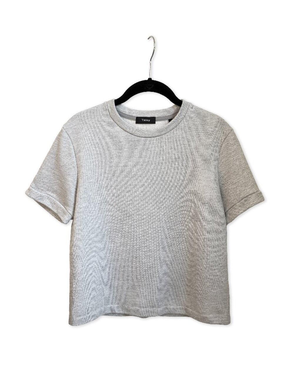 Theory Light Grey Short Sleeve Sweat Tee